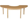 Wood Designs HPL Tables 24D x 76W Half Circle Table 26H Hardwood Legs (HPL2476HCRC26)