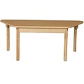 Wood Designs HPL Tables 30D x 60W Trapezoid Table 18H Hardwood Legs (HPL3060TRPZ18)