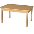 Wood Designs HPL Tables 30D x 44W Rectangle Table 16H Hardwood Legs (HPL304416)