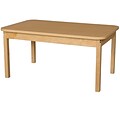 Wood Designs HPL Tables 30D x 48W Rectangle Table 20H Hardwood Legs (HPL304820)