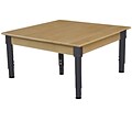 Wood Designs 36 Square Birch Hardwood Tables 12-17H Adjustable Legs (837A1217)