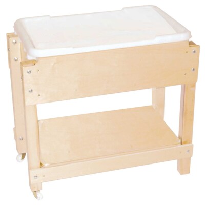 Wood Designs 24''H x 28''W x 15''D Mobile Petite Sand and Water Table with Lid/Shelf (11811)