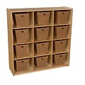 Wood Designs 49H x 48W x 15D Big Cubby Storage with 12 Baskets (50912-719)