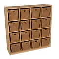 Wood Designs 49H x 48W x 15D Big Cubby Storage with 16 Baskets (50916-719)