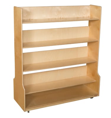 Wood Designs 58H x 48W x 17.5D Mobile Book Processing Cart (95450)