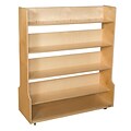 Wood Designs 58H x 48W x 17.5D Mobile Book Processing Cart (95450)