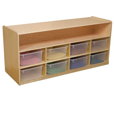 Wood Designs 22.5H x 48W x 15D Low Cubby Storage with Translucent Trays (99609CT)