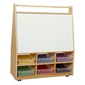 Wood Designs 44H x 36W x 15D  Mobile Literacy Display with B49550 B49538 Translucent Trays (990321CT)