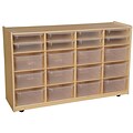 Wood Designs 30H x 48W x 15D Mobile Multi Bin Storage with Translucent Trays(990330CT)