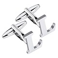 Zodaca Mens Initial L Alphabet Letter Silver Copper Cufflinks Fathers Day Wedding Birthday Party (2128900)