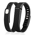 Zodaca 3D TPU Wristband Replacement Small Band Bracelet Wireless Activity Tracker Clasp for Fitbit Flex Black (2127075)