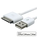 Insten MFI USB 2-in-1 Sync Cable For Apple iPod Touch 4th/ iPhone 4S 4 / iPad 2 3 3rd (MFI-APRPDCB01), White (372920)