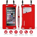 BasAcc IPX8 certified Waterproof Pouch Dry Bag Full Accessibility Carrying Case (Size: 6.5x3.5) for Smartphone, Red (2211501)