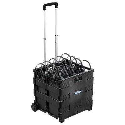 Hamilton Buhl™ EZ/50 Economical Personal On-Ear Stereo Headphone with Rolling Crate, Black