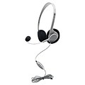 Hamilton Buhl Personal Multimedia USB Headset With Gooseneck Microphone Dolby, Over-the-Head, Gray and Black (HA2USBSM)
