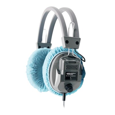 Hamilton Buhl HygenX45 Disposable Ear Cushion Cover for Over-Ear Headphones/Headsets, 4.5, Blue, 100/Pack