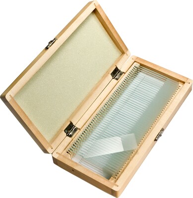 Barska Prepared Microscope Slides 50pcs with Wood Case (AF11942)