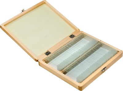 Barska Prepared Microscope Slides 100pcs With Wood case (AF11944)