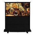 Hamilton Buhl™ AC-6839 Pull Up Portable Floor Rising HDTV Projector Screen, 80