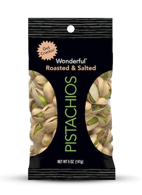 Wonderful Roasted Salted Pistachios, 5 oz., 8 Bags/Box (PAR072142WTV)
