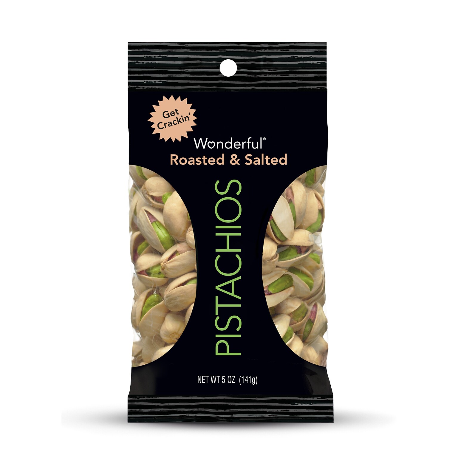 Wonderful Roasted Salted Pistachios, 5 oz., 8 Bags/Box (PAR072142WTV)