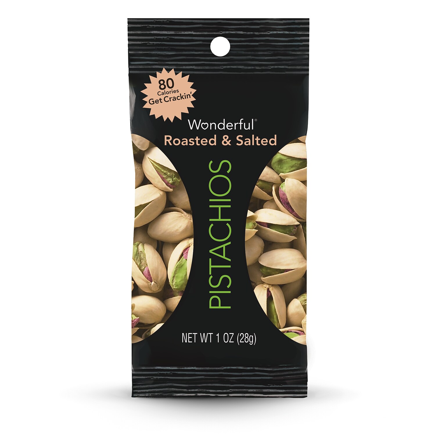 Wonderful Roasted Salted Pistachios, 1 oz., 96 Bags/Carton (PAR072142A25H)