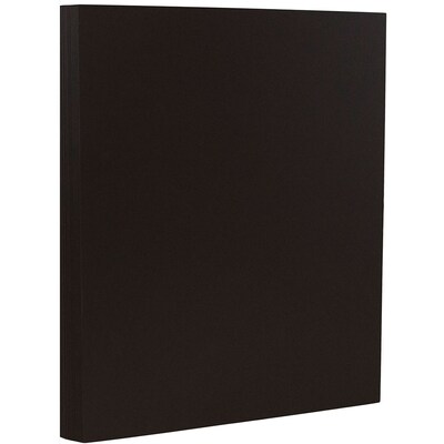 JAM Paper® Matte Cardstock, 8.5 x 11, 80lb Black Smooth, 50/pack (64429575)