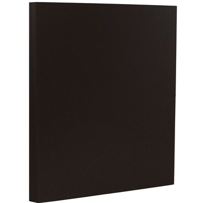 JAM Paper 28 lb. Colored Paper, 8.5" x 11", Black, 50 Sheets/Pack (64429571)