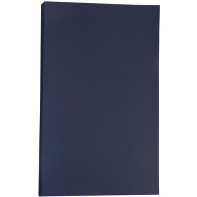 JAM Paper 80 lb. Cardstock Paper, 8.5" x 14", Navy Blue, 50 Sheets/Pack (64429515)