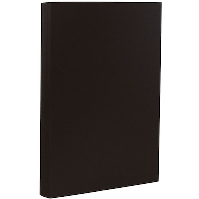 JAM Paper 80 lb. Cardstock Paper, 8.5 x 14, Black, 50 Sheets/Pack  (64429505)