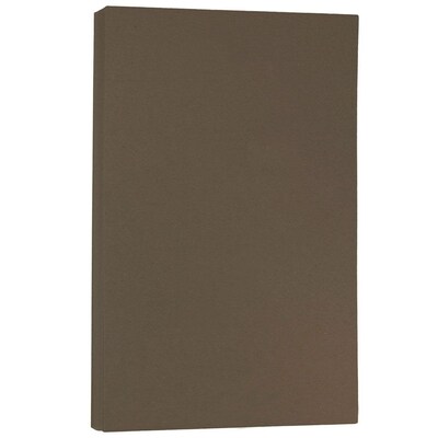 JAM Paper Matte Colored 8.5" x 14" Color Copy Paper, 32 lbs., Bakri Chocolate Brown, 50 Sheets/Ream (64426903)