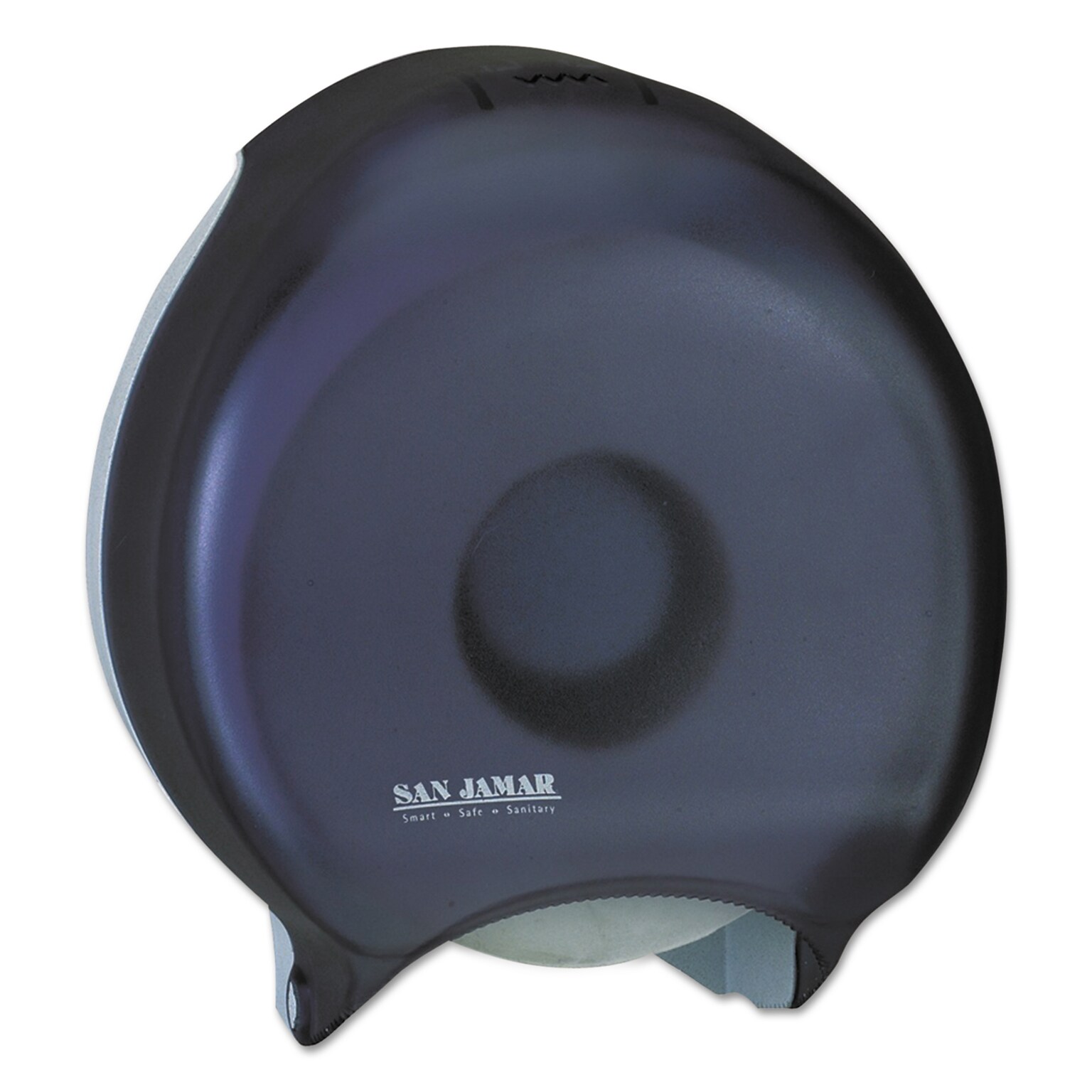San Jamar Single 12 JBT Bath Tissue Dispenser, 1 Roll, 12-9/10 x 5-5/8 x 14-7/8, Black Pearl (SJMR6000TBK)