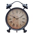 Cheungs Rattan  Blue Table Clock with Kickstand - Distressed Blue (CNGR692)