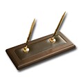 Dacasso  Wood & Leather Double Pen Stand (DCSS003)