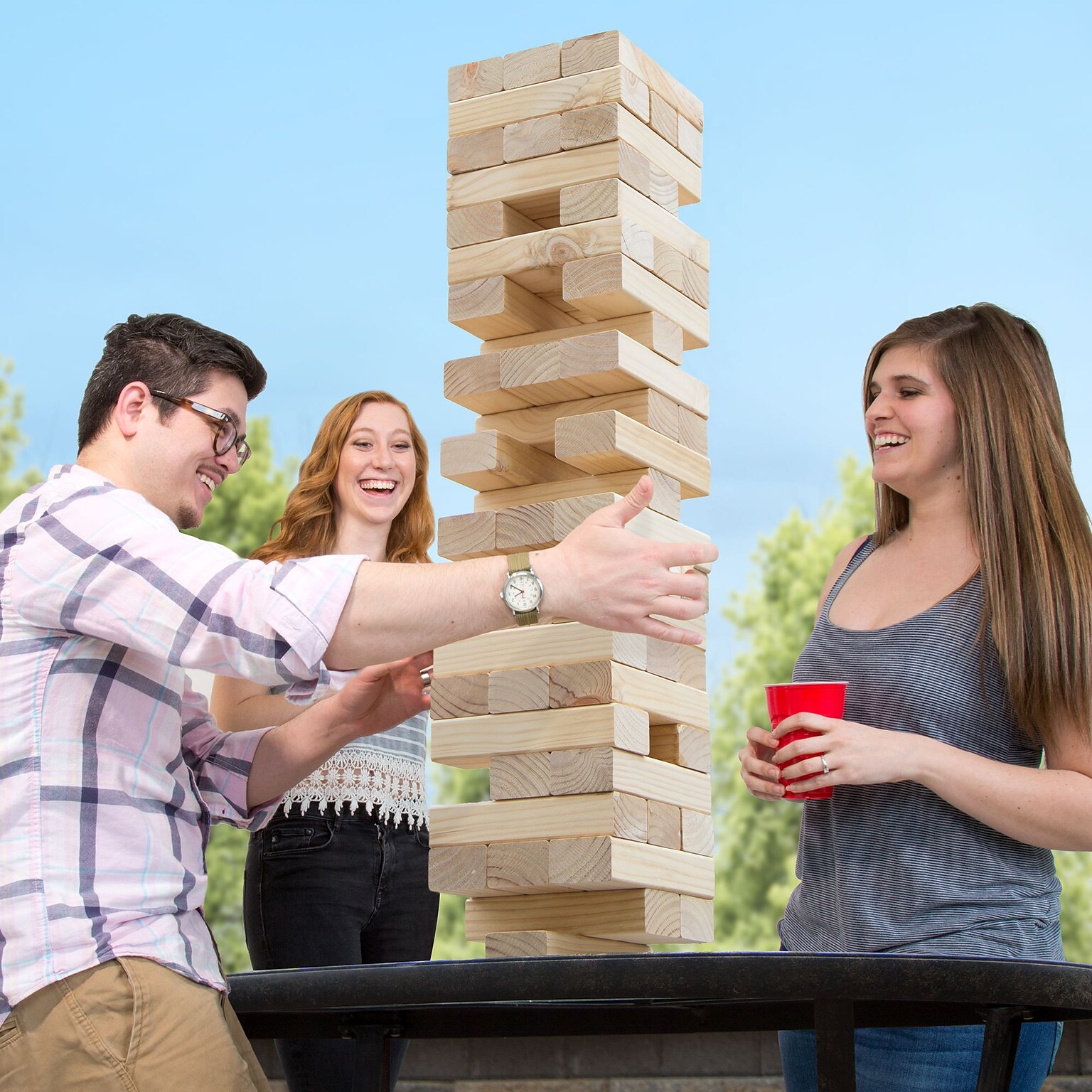 Hey! Play! Jumbo Traditional Tumbling Towers (886511971219)