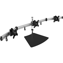 SIIG Easy-Adjust Triple Monitor Desk Stand Adjustable, Up to 27, Black/Silver (CE-MT2111-S1)
