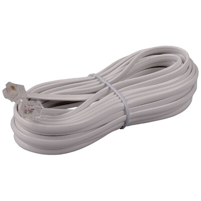 RCA TP243WHR 25' Phone Line Cord, White (RCATP243WHR)