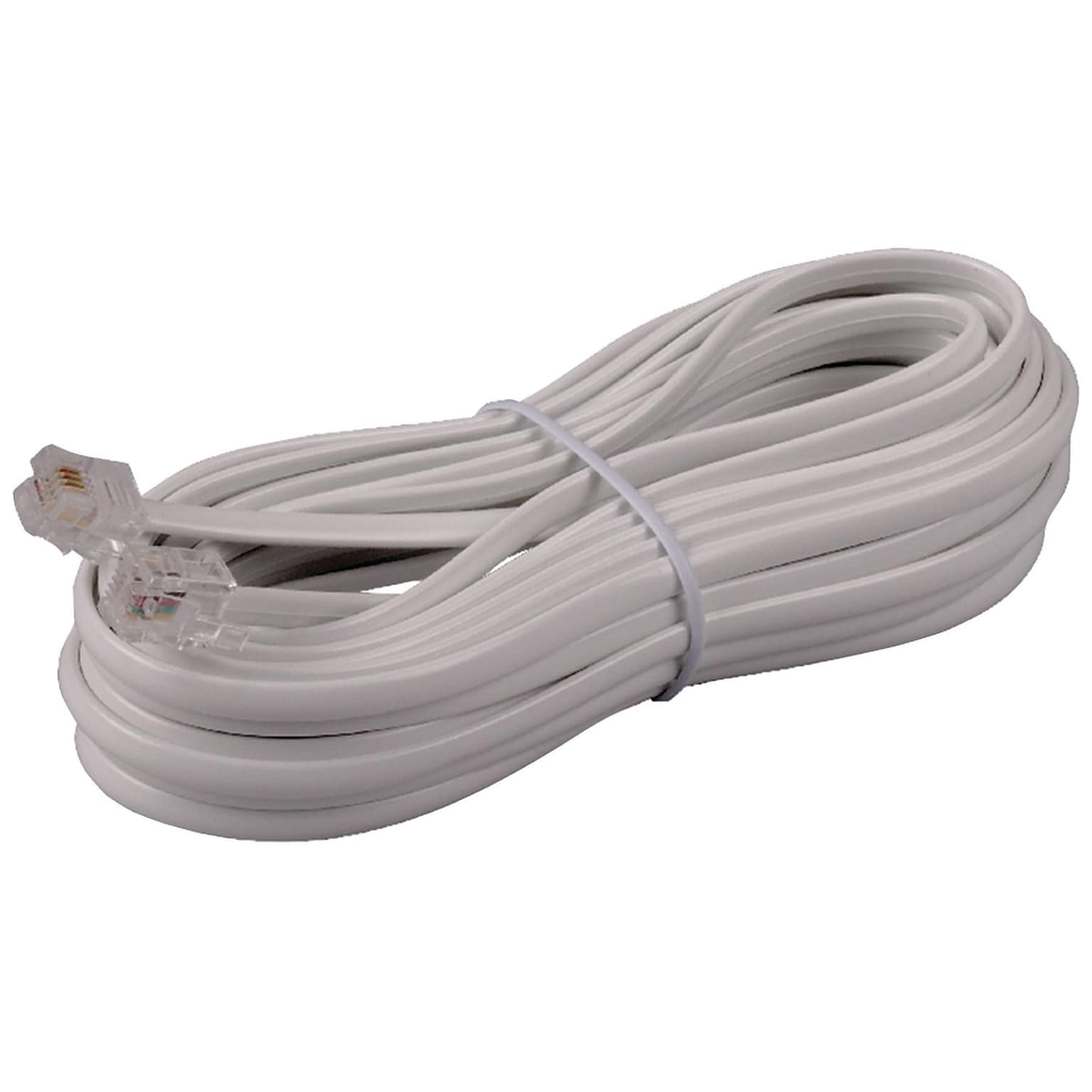 RCA TP243WHR 25 Phone Line Cord, White (RCATP243WHR)