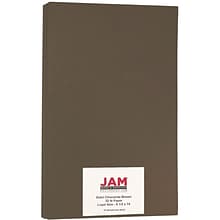 JAM Paper Matte Colored 8.5 x 14 Color Copy Paper, 32 lbs., Bakri Chocolate Brown, 50 Sheets/Ream