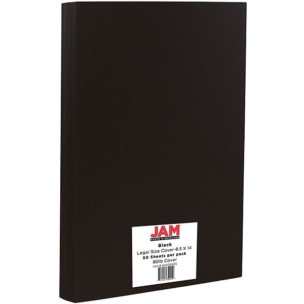 Jam Paper Matte Legal Cardstock 8.5 x 14 80lb Dark Red 50 Sheets/Pack