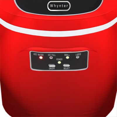 Whynter Compact Portable Ice Maker 27 lb capacity - Red (IMC-270MR)