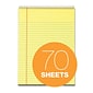 TOPS Docket Writing Notepad, 8-1/2" x 11-3/4", Legal Ruled, Canary, 70 Sheets/Pad (63621)