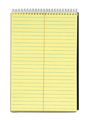 TOPS Docket Steno Book, 6 x 9, Gregg Ruled, Canary, 100 Sheets/Pad (63851)