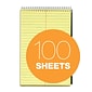 TOPS Docket Steno Book, 6" x 9", Gregg Ruled, Canary, 100 Sheets/Pad (63851)