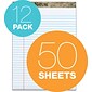 TOPS Second Nature Notepads, 8.5" x 11.75", Legal-Ruled, White, 50 Sheets/Pad, 12 Pads/Pack (74880)