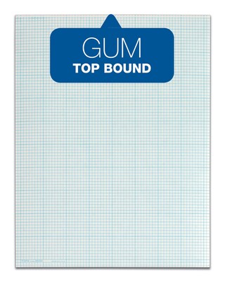 TOPS Notepad, 8.5" x 11", Graph Ruled, White, 50 Sheets/Pad (35081)