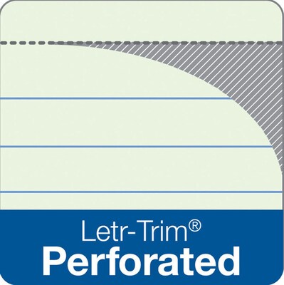 TOPS The Legal Pad Writing Pad, 8-1/2" x 11-3/4", Legal Ruled, Greentint, 50 Sheets/Pad, 12/Pack (7534)