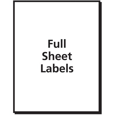 Avery TrueBlock Inkjet Shipping Labels, 8-1/2" x 11", White, 1 Labels/Sheet, 25 Sheets/Pack (8165)