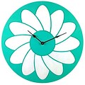 Cray Cray Supply Teal and White Flower Clock Large (CRYC066)