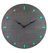 Cray Cray Supply Rustic Gray Clock with Teal Numeral Marks Large